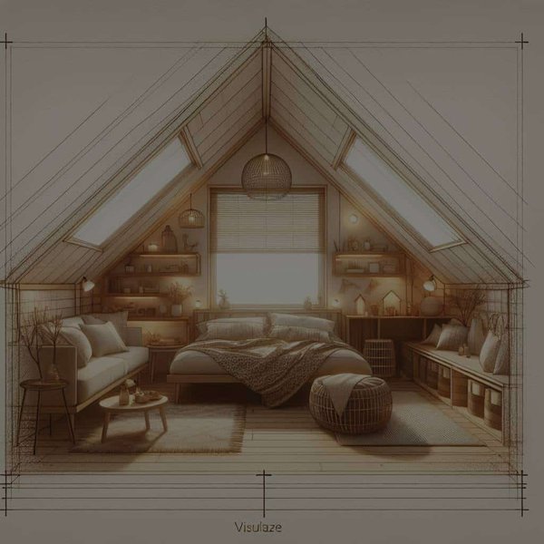 Comment créer une chambre d'invités chaleureuse dans un espace sous les toits?